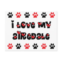 I Love My Airedale Post Card
