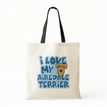 I Love My Airedale Terrier Bag