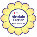 I Love My Airedale Terrier (Male Dog) Acrylic Cut Out