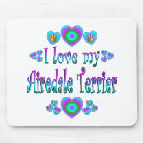 I Love My Airedale Terrier Mouse Mats
