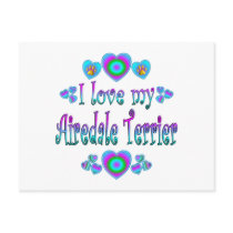 I Love My Airedale Terrier Postcards