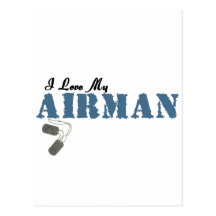 I Love My Airman Post Card