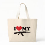 I Love My AK47 Tote Bag