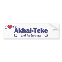 I Love My Akhal-Teke (Male Horse) bumper stickers