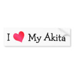 I Love My Akita bumper stickers
