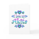 I Love My Akita Greeting Card