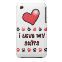 I Love My Akita Iphone 3 Covers