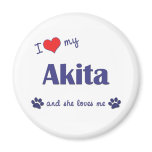 I Love My Akita (Female Dog) magnets