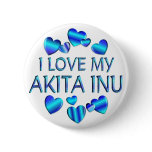I Love My Akita Inu Pin