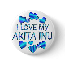 I Love My Akita Inu Pin