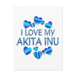 I Love My Akita Inu Postcard