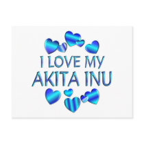 I Love My Akita Inu Postcards