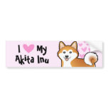 I Love My Akita Inu / Shiba Inu bumper stickers