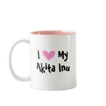 I Love My Akita Inu / Shiba Inu Mug