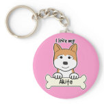 I Love My Akita keychains