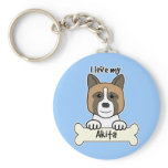 I Love My Akita keychains