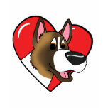 I Love my Akita Ladies T-Shirt