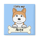 I Love My Akita Magnets