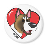I Love my Akita Refrigerator Magnet