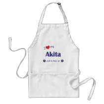 I Love My Akita (Male Dog) Apron