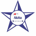 I Love My Akita (Male Dog) photo sculptures