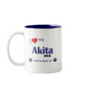 I Love My Akita Mix (Male Dog) mugs