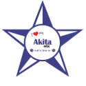 I Love My Akita Mix (Male Dog) photo sculptures