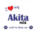 I Love My Akita Mix (Male Dog) t-shirts