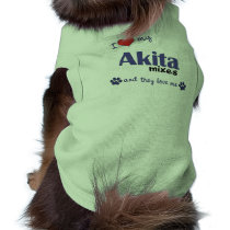 I Love My Akita Mixes (Multiple Dogs) Doggie Tee Shirt