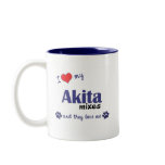 I Love My Akita Mixes (Multiple Dogs) mugs