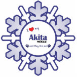 I Love My Akita Mixes (Multiple Dogs) photo sculptures