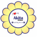 I Love My Akita Mixes (Multiple Dogs) photo sculptures