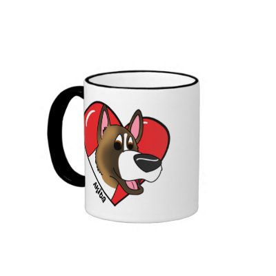 I Love My Akita Mug (Cartoon) by MenagerieMayhem