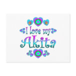 I Love My Akita Postcards