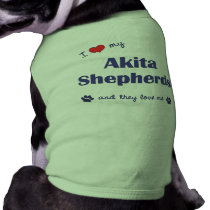 I Love My Akita Shepherds (Multiple Dogs) Dog Tee