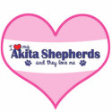 I Love My Akita Shepherds (Multiple Dogs) photo sculptures