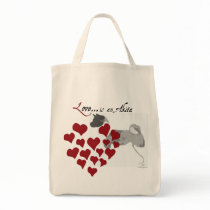 I Love My Akita Tote Bag