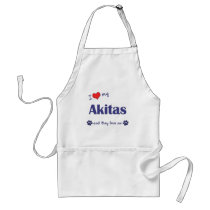 I Love My Akitas (Multiple Dogs) Aprons
