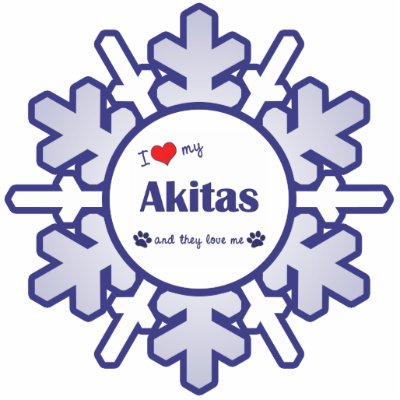 I Love My Akitas (Multiple Dogs) Photo Cut Out by thatsalottadogs