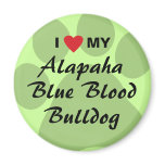 I Love My Alapaha Blue Blood Bulldog magnets
