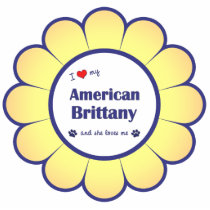 I Love My American Brittany (Female Dog) Photo Cut Outs