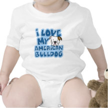 I Love My American Bulldog Baby Creeper
