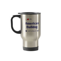 I Love My American Bulldog (Male Dog) Coffee Mugs