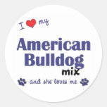I Love My American Bulldog Mix (Female Dog) Sticker