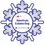 I Love My American Eskimo Dog (Female Dog) Photo Sculpture