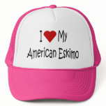 I Love My American Eskimo Dog Lover Gifts hats
