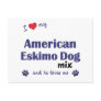 I Love My American Eskimo Dog Mix (Male Dog) Postcards