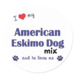 I Love My American Eskimo Dog Mix (Male Dog) stickers