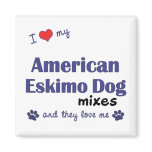 I Love My American Eskimo Dog Mixes (Multi Dogs) magnets
