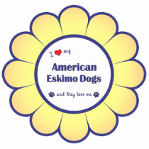 I Love My American Eskimo Dogs (Multiple Dogs) Photo Cut Outs